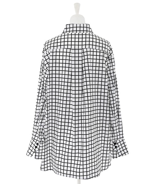 Narcissus（ナルシス）の「【Narcissus】チェックモードシャツ（シャツ/ブラウス・レディース・ブラック/ホワイト・FREE）」の13枚目の写真