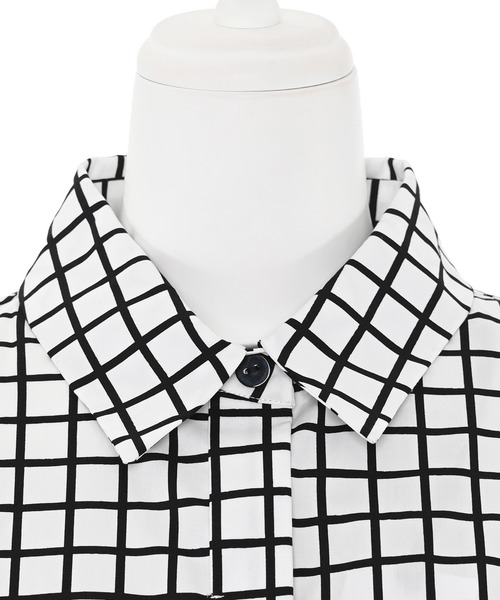 Narcissus（ナルシス）の「【Narcissus】チェックモードシャツ（シャツ/ブラウス・レディース・ブラック/ホワイト・FREE）」の14枚目の写真