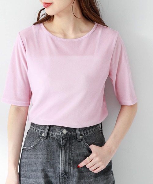 URBAN RESEARCH Sonny Label（アーバンリサーチサニーレーベル）の「フロッキーチュールTシャツ（Tシャツ/カットソー・レディース・ピンク/オフホワイト/グレー・FREE）」の3枚目の写真