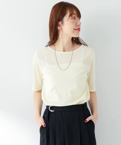 URBAN RESEARCH Sonny Label（アーバンリサーチサニーレーベル）の「フロッキーチュールTシャツ（Tシャツ/カットソー・レディース・ピンク/オフホワイト/グレー・FREE）」の9枚目の写真