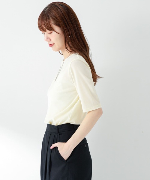 URBAN RESEARCH Sonny Label（アーバンリサーチサニーレーベル）の「フロッキーチュールTシャツ（Tシャツ/カットソー・レディース・ピンク/オフホワイト/グレー・FREE）」の8枚目の写真
