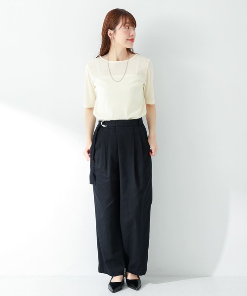 URBAN RESEARCH Sonny Label（アーバンリサーチサニーレーベル）の「フロッキーチュールTシャツ（Tシャツ/カットソー・レディース・ピンク/オフホワイト/グレー・FREE）」の6枚目の写真