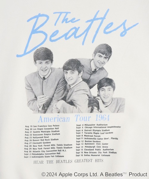 The Beatles（ザビートルズ）の「【THE BEATLES/ザ ビートルズ】ツアーフォトプリントスウェットトレーナー / グラフィックバックプリントプルオーバー（スウェット・レディース・オフホワイト/チャコールグレー/ライトグレー・MEDIUM/LARGE/X-LARGE）」の5枚目の写真