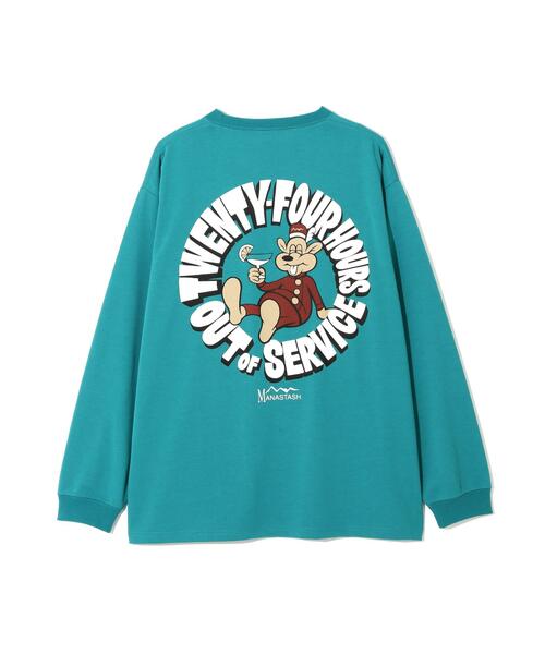 MANASTASH(マナスタッシュ)の「MANASTASH/マナスタッシュ/RE:POLY L/S TEE 24HRS(Tシャツ/カットソー・メンズ・グリーン系その他3/ホワイト/ブラック・L/S/M/XL)」の3枚目の写真