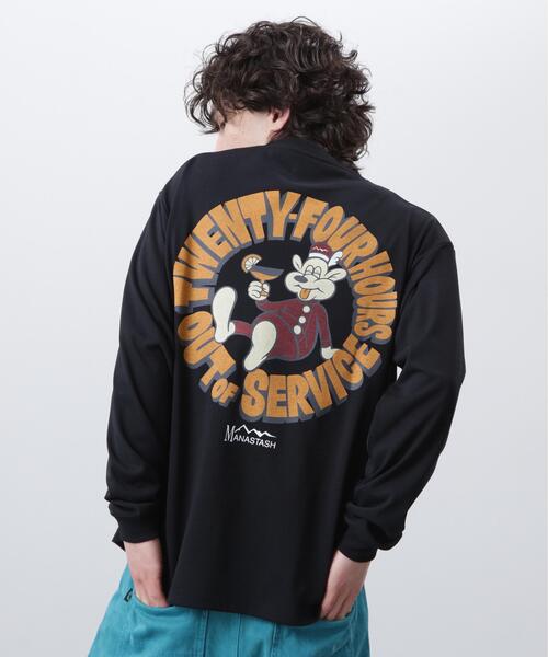 MANASTASH(マナスタッシュ)の「MANASTASH/マナスタッシュ/RE:POLY L/S TEE 24HRS(Tシャツ/カットソー・メンズ・グリーン系その他3/ホワイト/ブラック・L/S/M/XL)」の5枚目の写真