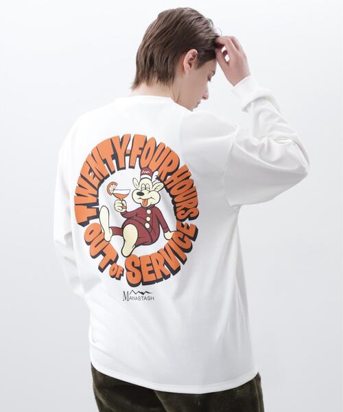 MANASTASH(マナスタッシュ)の「MANASTASH/マナスタッシュ/RE:POLY L/S TEE 24HRS(Tシャツ/カットソー・メンズ・グリーン系その他3/ホワイト/ブラック・L/S/M/XL)」の10枚目の写真