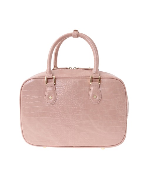 〘新品未使用品〙Maison de FLEUR＊クロコ型押しバッグ＊ハンドバッグ Maison de FLEUR クロコ型押しバッグ （ライトベージュ