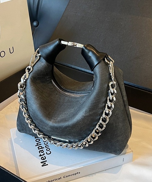 c.u.l(シーユーエル)の「異素材チェーンバッグ 3wayバッグcula1004(ハンドバッグ・レディース・ブルー/ブラック/アイボリー/ブルー系その他・FREE)」の8枚目の写真