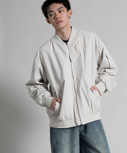 aimoha(アイモハ)の「【aimoha neo】Stylish Casual MA-1(MA-1・メンズ・オレンジ/グリーン/ブラック/オフホワイト・MEDIUM/LARGE/X-LARGE/XX-LARGE/XXX-LARGE)」の2枚目の写真