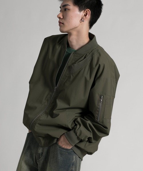 aimoha(アイモハ)の「【aimoha neo】Stylish Casual MA-1(MA-1・メンズ・オレンジ/グリーン/ブラック/オフホワイト・MEDIUM/LARGE/X-LARGE/XX-LARGE/XXX-LARGE)」の4枚目の写真