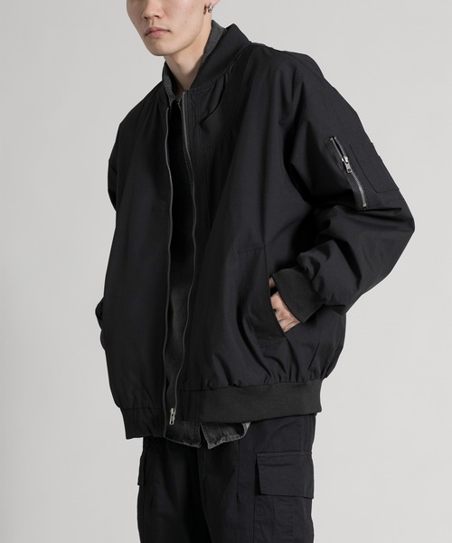 aimoha(アイモハ)の「【aimoha neo】Stylish Casual MA-1(MA-1・メンズ・オレンジ/グリーン/ブラック/オフホワイト・MEDIUM/LARGE/X-LARGE/XX-LARGE/XXX-LARGE)」の3枚目の写真