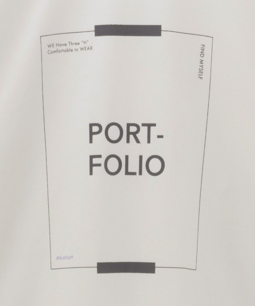 HusHusH（ハッシュアッシュ）の「HusHusH 裾ラウンドプリントロンT 長袖（Tシャツ/カットソー・レディース・ブラック/オフホワイト/チャコールグレー・M/L）」の8枚目の写真