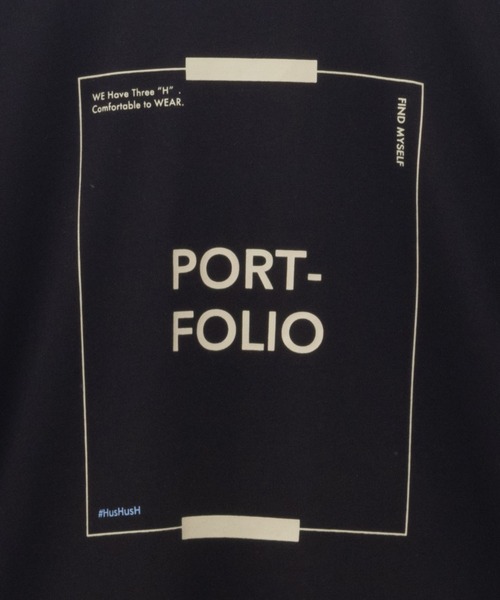 HusHusH（ハッシュアッシュ）の「HusHusH 裾ラウンドプリントロンT 長袖（Tシャツ/カットソー・レディース・ブラック/オフホワイト/チャコールグレー・M/L）」の13枚目の写真