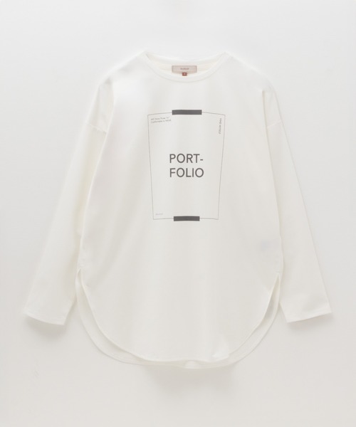 HusHusH（ハッシュアッシュ）の「HusHusH 裾ラウンドプリントロンT 長袖（Tシャツ/カットソー・レディース・ブラック/オフホワイト/チャコールグレー・M/L）」の22枚目の写真