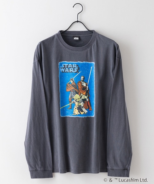 STAR WARS(スターウォーズ)の「【STARWARS/スターウォーズ】パウダーブリーチ加工 ビッグシルエットロンT ドロップショルダー オーバーサイズ ヴィンテージ加工(Tシャツ/カットソー・メンズ・グリーン系その他2/グレー系その他2/ブルー系その他/グレー系その他・MEDIUM/LARGE)」の17枚目の写真