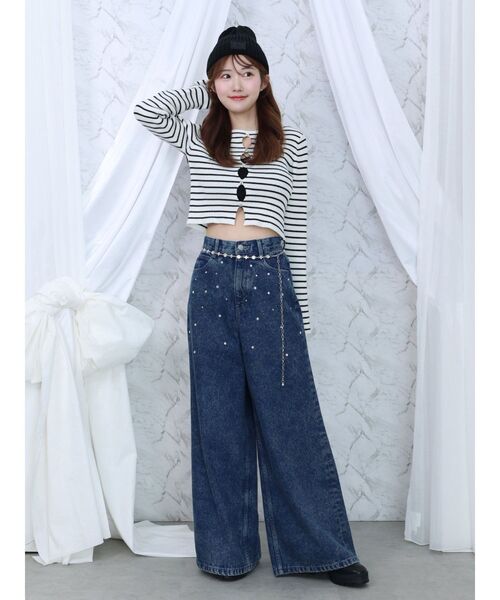 EATME（イートミー）の「カットアウトビジューニット（ニット/セーター・レディース・アイボリー/ブラック/ピンク/その他1・FREE）」の5枚目の写真