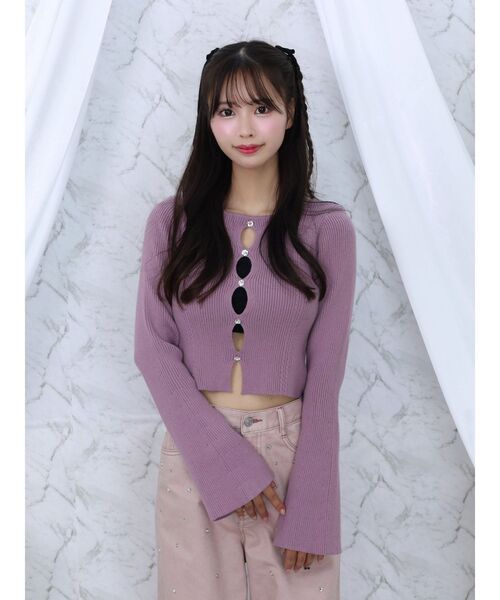 EATME（イートミー）の「カットアウトビジューニット（ニット/セーター・レディース・アイボリー/ブラック/ピンク/その他1・FREE）」の11枚目の写真