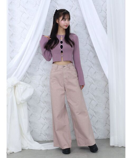 EATME（イートミー）の「カットアウトビジューニット（ニット/セーター・レディース・アイボリー/ブラック/ピンク/その他1・FREE）」の12枚目の写真