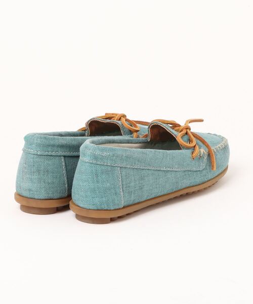 Minnetonka(ミネトンカ)の「/MINNETONKA/モカシン キャンバス モック CANVAS MOC(モカシン/デッキシューズ・レディース・ライトブルー・US5/US5.5)」の2枚目の写真