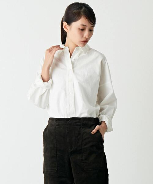 【セール】オーバーサイズハイカウントコットンシャツ（シャツ/ブラウス）｜LOGEMENT DE CLAIRE（ロジュモンドクレール）