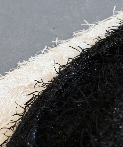 cheriella（シェリエラ）の「【cheriella】ラメフリンジワイドパンツ LAME FRINGE WIDE PANTS（スラックス・レディース・オフホワイト/ブラック・M）」の7枚目の写真