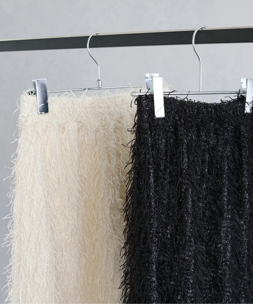 cheriella（シェリエラ）の「【cheriella】ラメフリンジワイドパンツ LAME FRINGE WIDE PANTS（スラックス・レディース・オフホワイト/ブラック・M）」の6枚目の写真