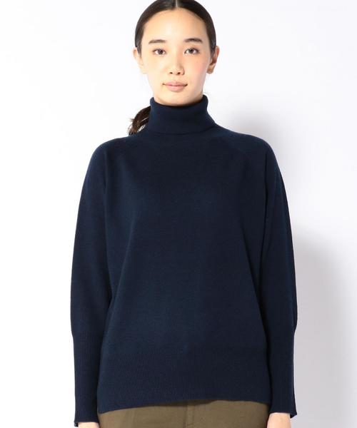 SHIPS Days（シップスデイズ）の「SHIPS Days: ウォッシャブル カシミヤ タートルネックプルオーバー◇（ニット/セーター・レディース・ホワイト/グレー/ネイビー/ダークネイビー・S～Ｍ/M～Ｌ）」の8枚目の写真