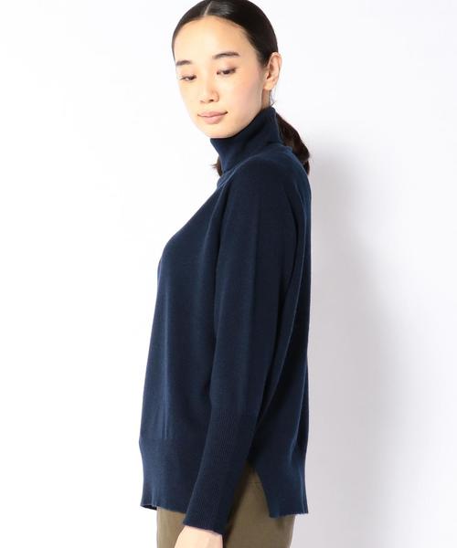 SHIPS Days（シップスデイズ）の「SHIPS Days: ウォッシャブル カシミヤ タートルネックプルオーバー◇（ニット/セーター・レディース・ホワイト/グレー/ネイビー/ダークネイビー・S～Ｍ/M～Ｌ）」の9枚目の写真