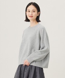 ウールカシミヤブレンドラメスパンコールクルーネック ニット