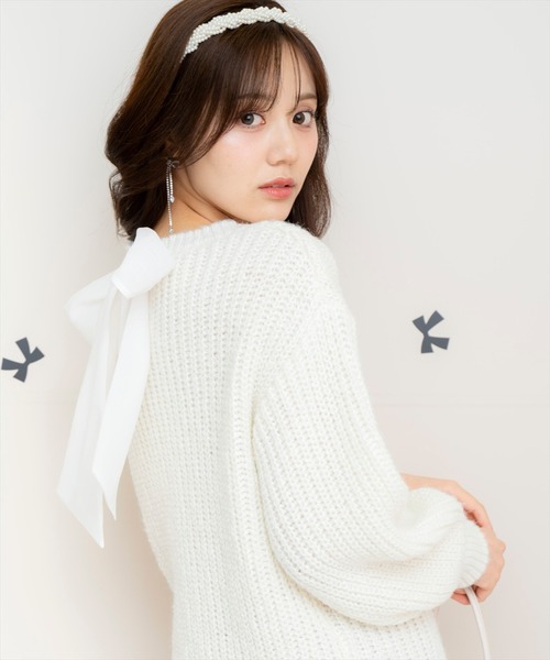 WILLSELECTION（ウィルセレクション）の「ニットプルオーバー×バルーンスカートセット（セットアップ・レディース・ベージュ/グリーン/オフホワイト/ブラック・FREE）」の9枚目の写真