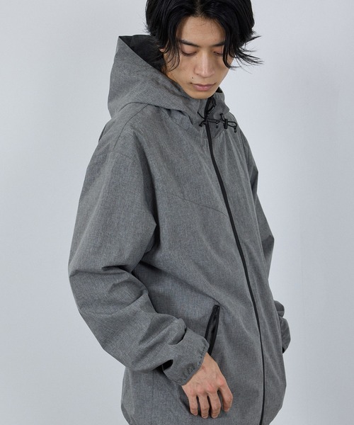 NAVY(ネイビー)の「【NAVY / ネイビー】SOLOTEX(R) 裏メッシュフードジャケット(マウンテンパーカー・メンズ・ブラック/カーキ/グレー/ネイビー/ブルーグリーン/ベージュ/ライトグレー/杢グレー・M/L/XL/XXL)」の14枚目の写真
