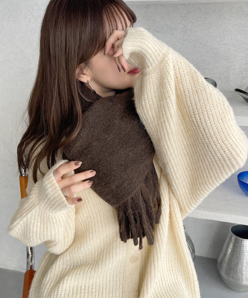 完売品　ヘリンドットサイ　HeRIN.CYE Knit muffler cap Knit muffler cap ニットマフラーキャップ（マフラー）｜HeRIN.CYE