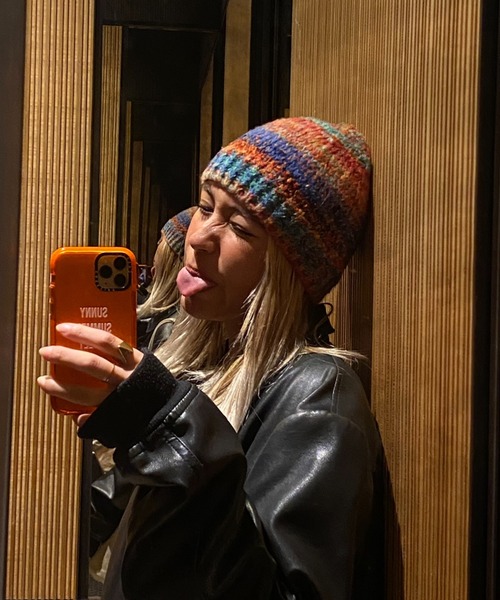 ROOPTOKYO（ループトウキョウ）の「【Sunkissed Sunflower / サンキッスド サンフラワー】グラデーションニットキャップ（ニットキャップ/ビーニー・レディース・レッド/グリーン・FREE）」の16枚目の写真