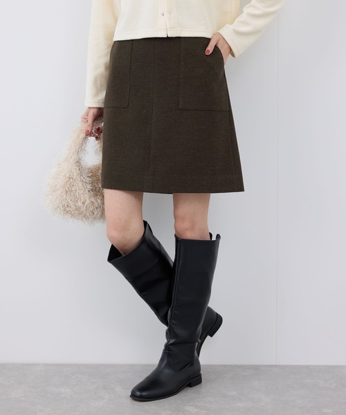 ROPE' PICNIC（ロペピクニック）の「ジャージメルトンスカート/リンクコーデ（スカート・レディース・ブラック/ダークブラウン/グレー・38/36）」の17枚目の写真