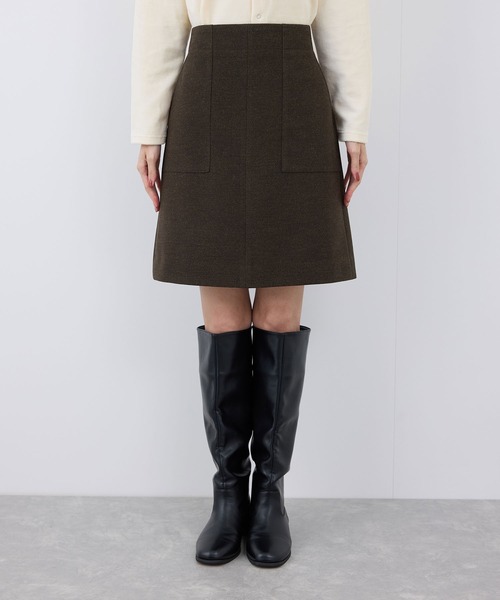 ROPE' PICNIC（ロペピクニック）の「ジャージメルトンスカート/リンクコーデ（スカート・レディース・ブラック/ダークブラウン/グレー・38/36）」の19枚目の写真
