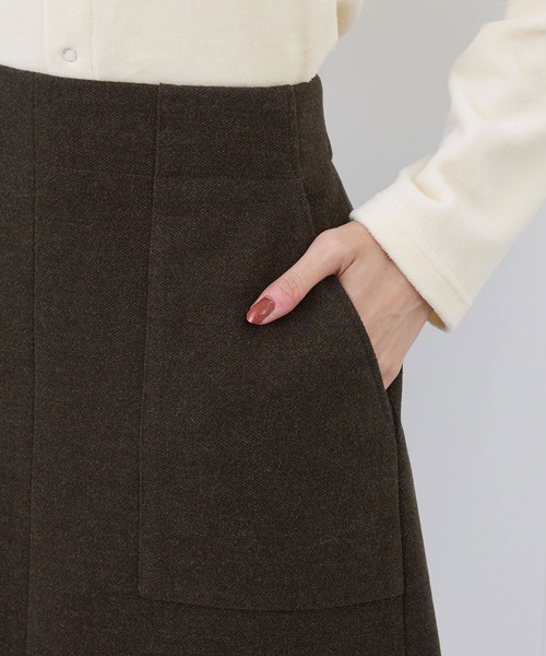 ROPE' PICNIC（ロペピクニック）の「ジャージメルトンスカート/リンクコーデ（スカート・レディース・ブラック/ダークブラウン/グレー・38/36）」の22枚目の写真