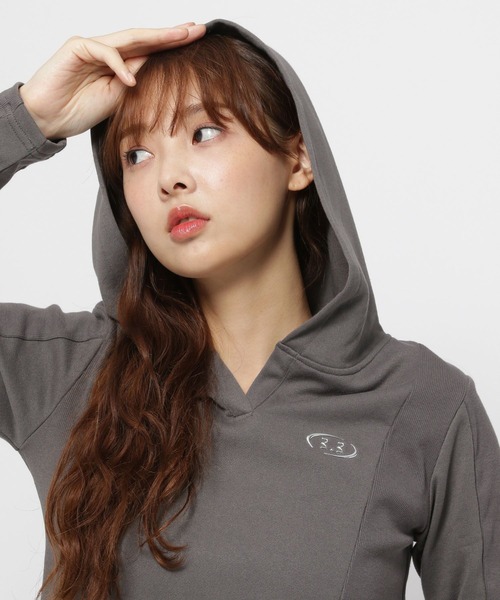 3.3 Field Trip (3.3フィールドトリップ)の「3.3 Field Trip/キリカエメタルフーディー(Tシャツ/カットソー・レディース・ブラウン/チャコール/カーキ・FREE)」の1枚目の写真