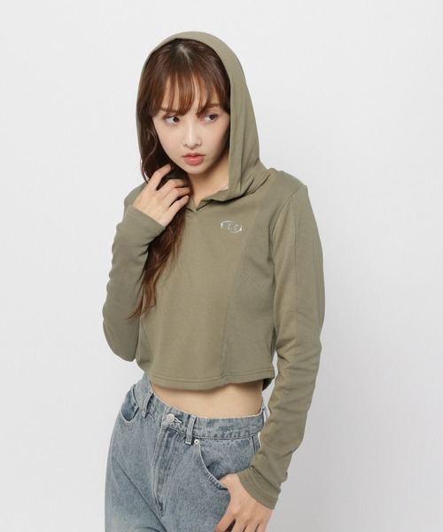 3.3 Field Trip (3.3フィールドトリップ)の「3.3 Field Trip/キリカエメタルフーディー(Tシャツ/カットソー・レディース・ブラウン/チャコール/カーキ・FREE)」の17枚目の写真