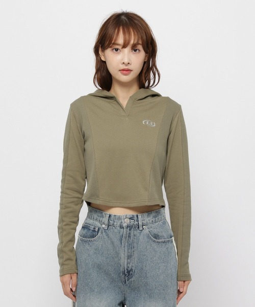 3.3 Field Trip (3.3フィールドトリップ)の「3.3 Field Trip/キリカエメタルフーディー(Tシャツ/カットソー・レディース・ブラウン/チャコール/カーキ・FREE)」の18枚目の写真