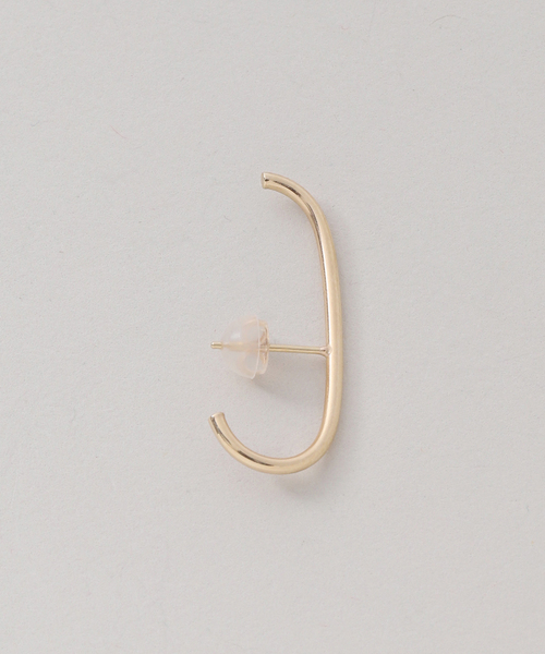 Lilas（リラ）の「J型パイプピアスL K10（両耳）（ピアス（両耳用