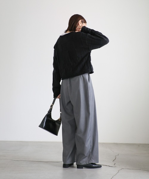 セール】ブロックチェック編みニット（ニット/セーター）｜select MOCA