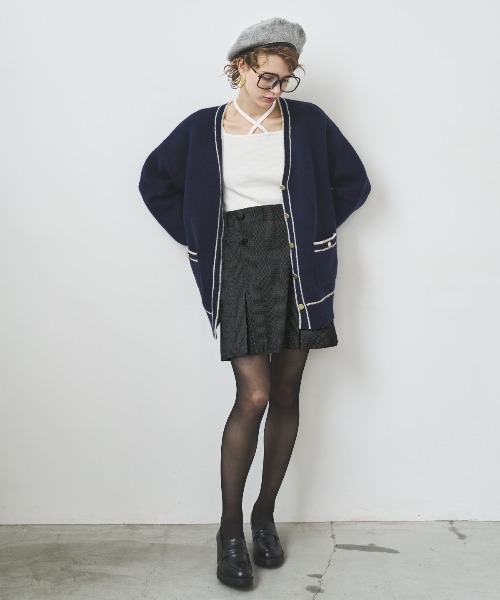 ツイードスカート　And Couture AND COUTURE（アンドクチュール）の「ツイードミニスカート