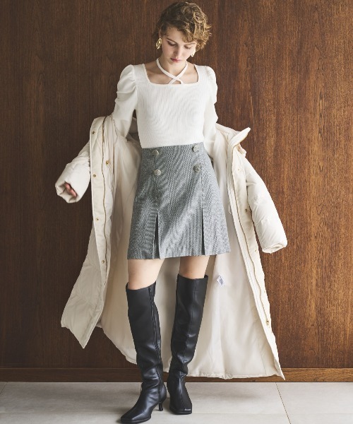 ツイードスカート　And Couture AND COUTURE（アンドクチュール）の「ツイードミニスカート