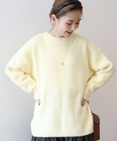 AMERICAN HOLIC（アメリカンホリック）の「フェアリーニットプルオーバー（ニット/セーター・レディース・ピンク/モカ/チャコールグレー/ライトイエロー/ターコイズブルー・M/L）」の11枚目の写真