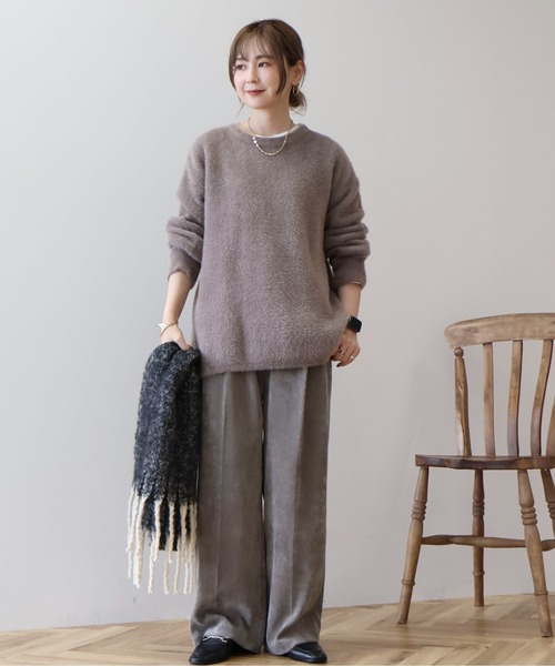 AMERICAN HOLIC（アメリカンホリック）の「フェアリーニットプルオーバー（ニット/セーター・レディース・ピンク/モカ/チャコールグレー/ライトイエロー/ターコイズブルー・M/L）」の18枚目の写真