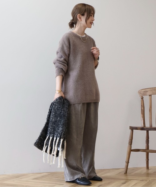 AMERICAN HOLIC（アメリカンホリック）の「フェアリーニットプルオーバー（ニット/セーター・レディース・ピンク/モカ/チャコールグレー/ライトイエロー/ターコイズブルー・M/L）」の20枚目の写真