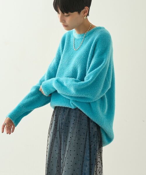 AMERICAN HOLIC（アメリカンホリック）の「フェアリーニットプルオーバー（ニット/セーター・レディース・ピンク/モカ/チャコールグレー/ライトイエロー/ターコイズブルー・M/L）」の21枚目の写真