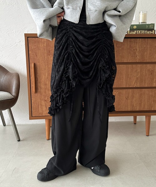 apres jour mignon（アプレジュールミニョン）の「ミディスカート×パンツセット【ZOZOTOWN限定アイテム】（その他パンツ・レディース・ブラック/ブラウン系その他/ブラック系その他・X-LARGE/SMALL/MEDIUM）」の11枚目の写真