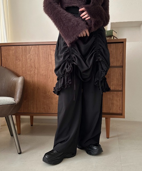 apres jour mignon（アプレジュールミニョン）の「ミディスカート×パンツセット【ZOZOTOWN限定アイテム】（その他パンツ・レディース・ブラック/ブラウン系その他/ブラック系その他・X-LARGE/SMALL/MEDIUM）」の5枚目の写真