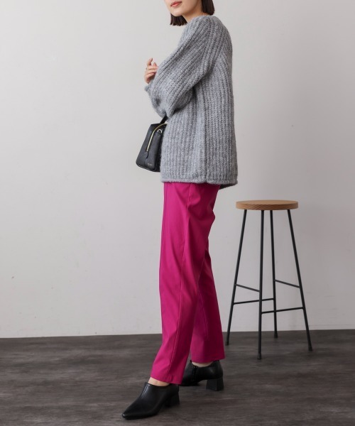 Bou Jeloud（ブージュルード）の「シャギー畦編みニット（ニット/セーター・レディース・ブラウン/アイボリー/グレー・FREE）」の14枚目の写真